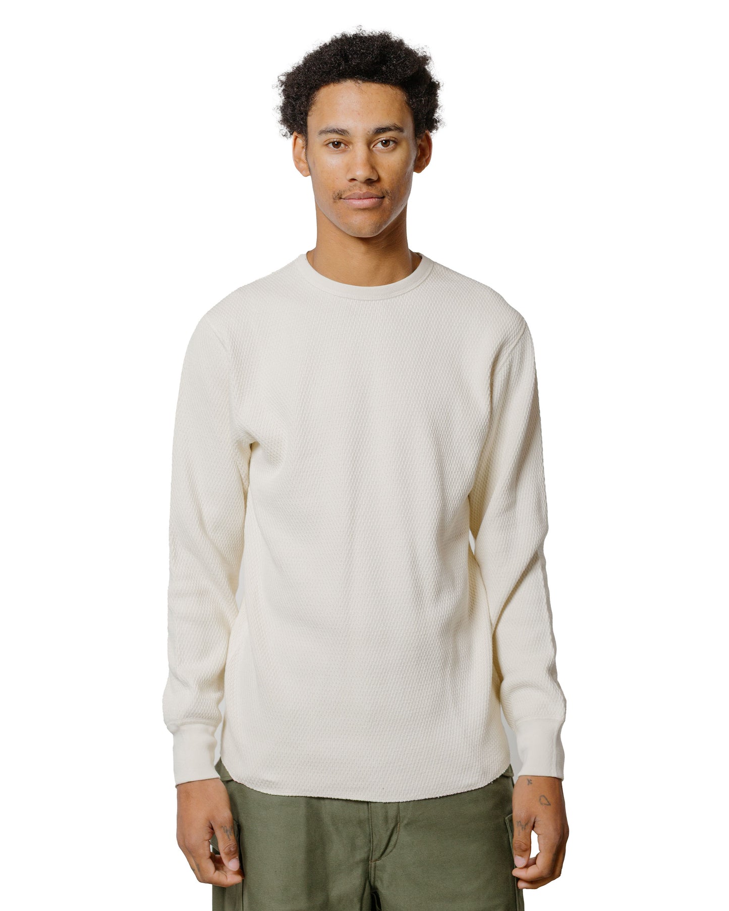 The Real McCoy's MC22109 U.S. Army Military Thermal Shirt Milk