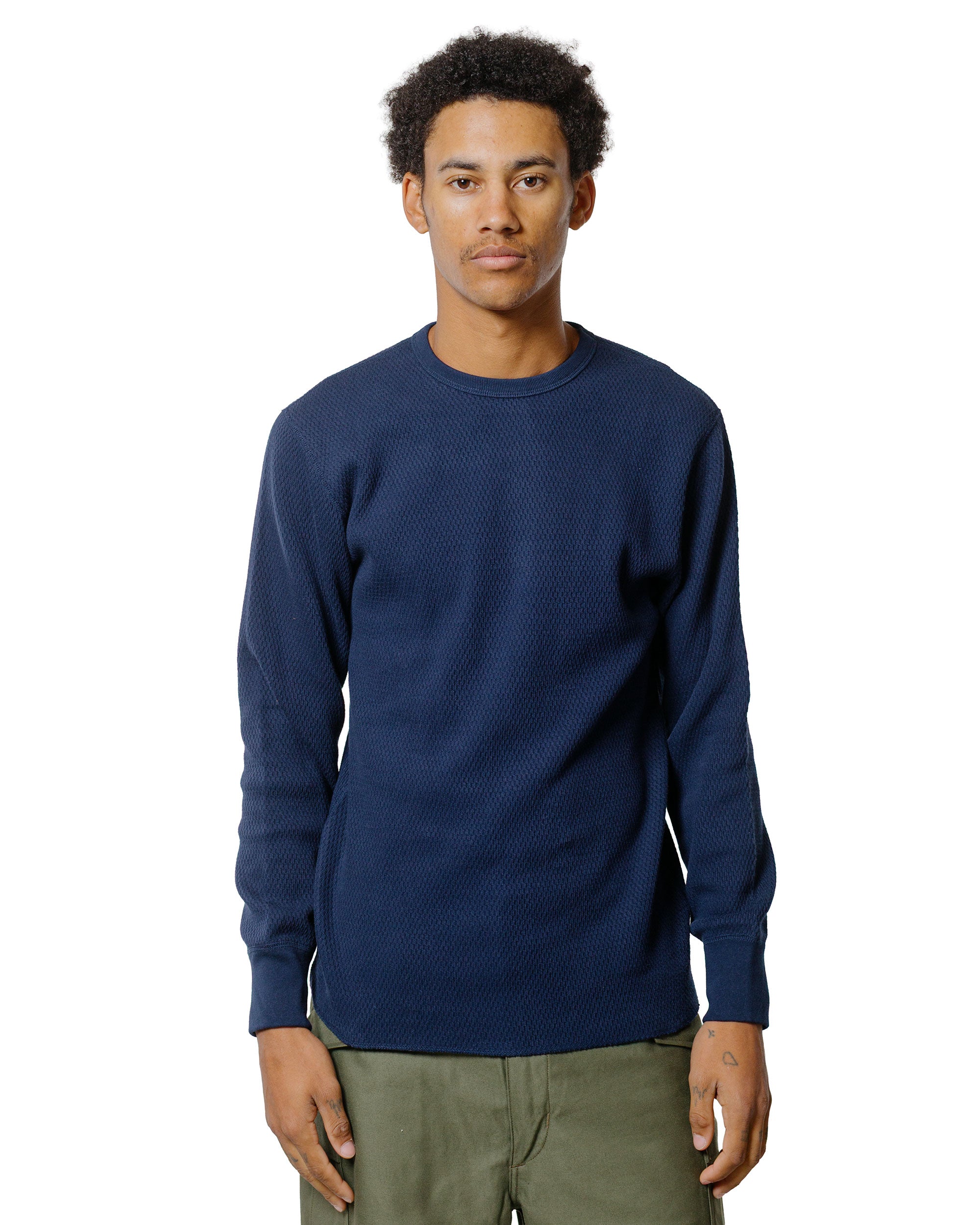 The Real McCoy's MC22109 U.S. Army Military Thermal Shirt Navy