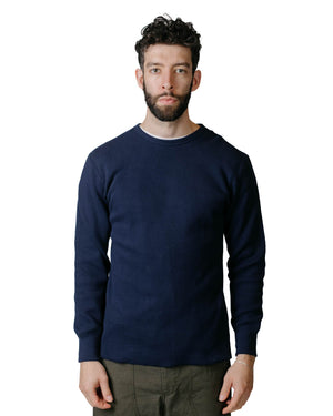 The Real McCoy's Thermal Sweatshirt (Two-Tone) - Navy – Standard