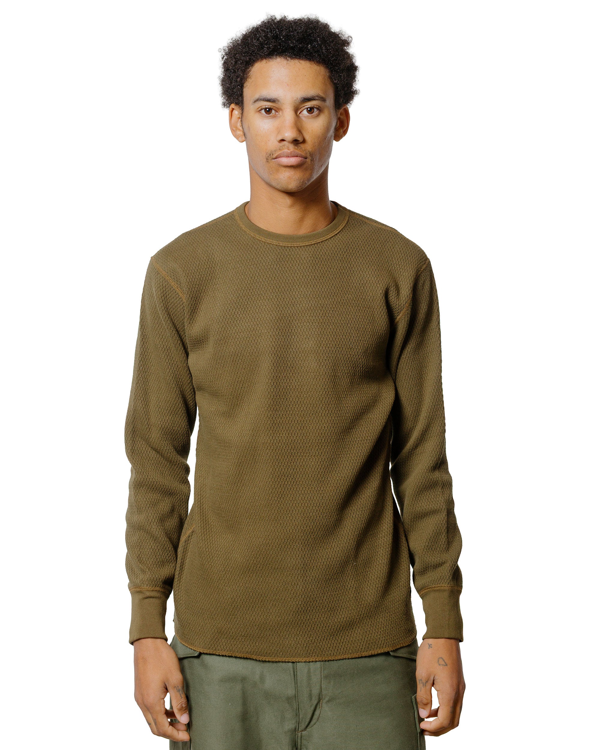 The Real McCoy's MC22109 U.S. Army Military Thermal Shirt Olive