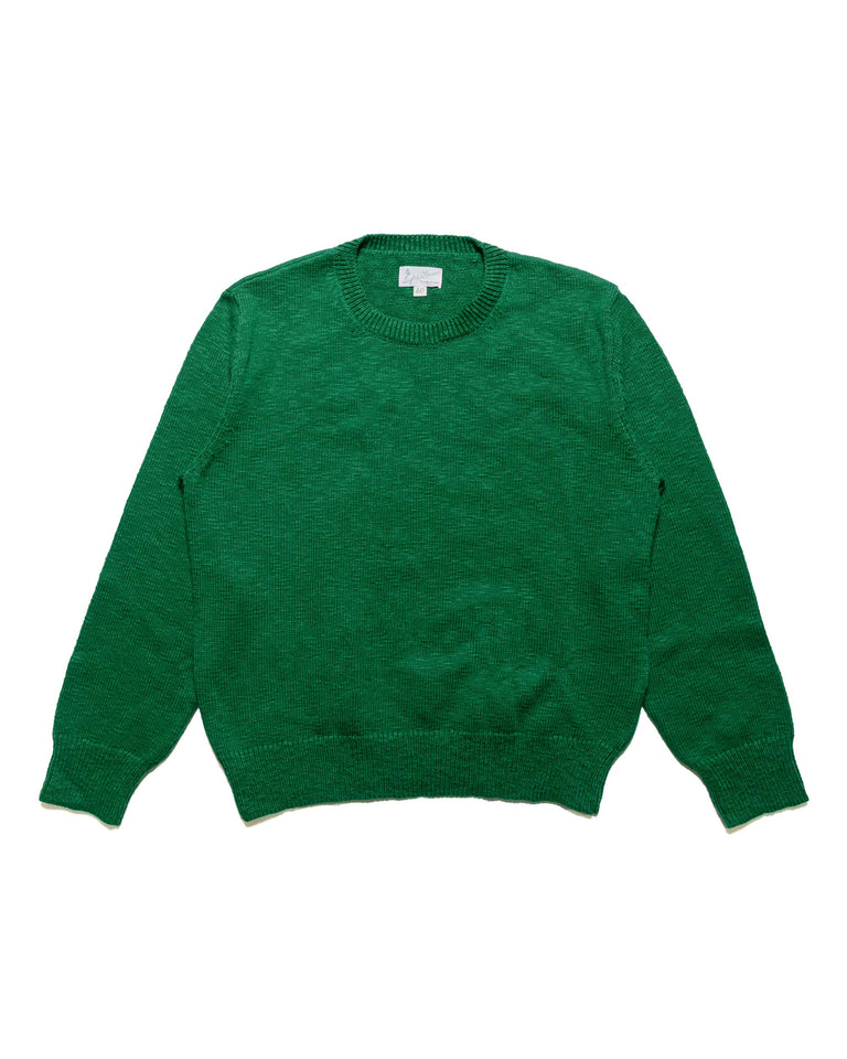The Real McCoy's MC23014 Cotton Crewneck Sweater Green