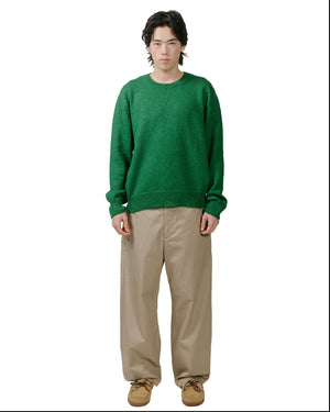 The Real McCoy's MC23014 Cotton Crewneck Sweater Green model full