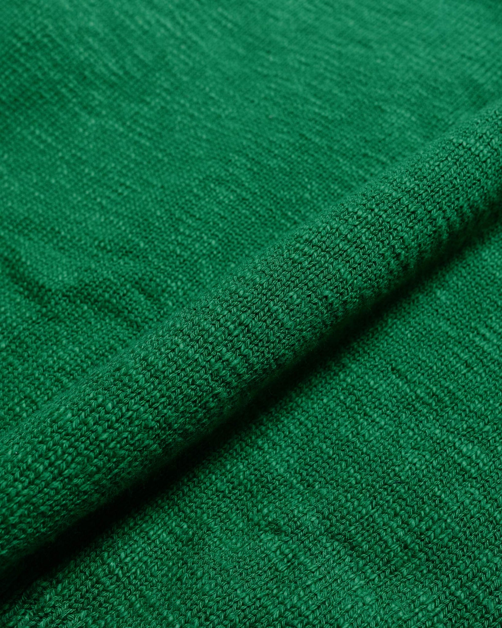 The Real McCoy's MC23014 Cotton Crewneck Sweater Green fabric