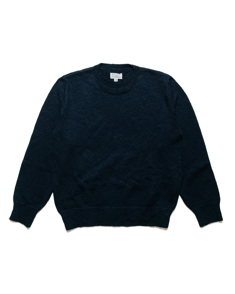 The Real McCoy's MC23014 Cotton Crewneck Sweater Ink Blue