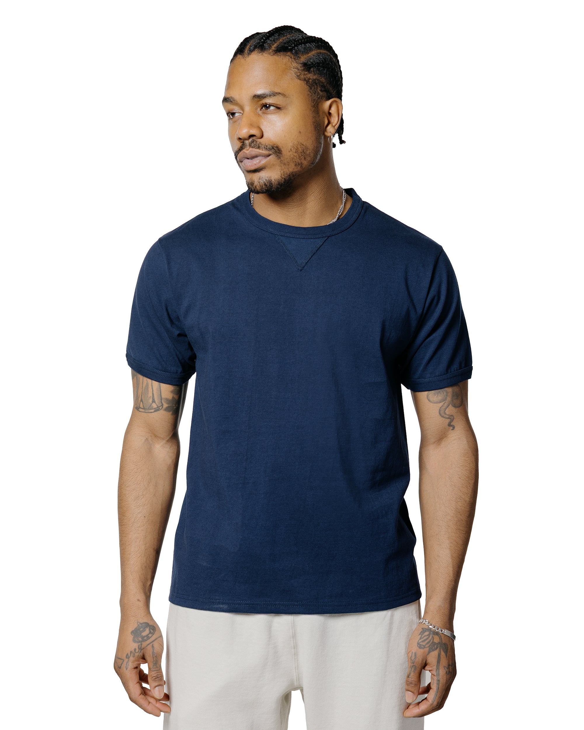 【NAVY】レース クレイジー シャツ The Real McCoy's MC23020 Gusset Tee Navy