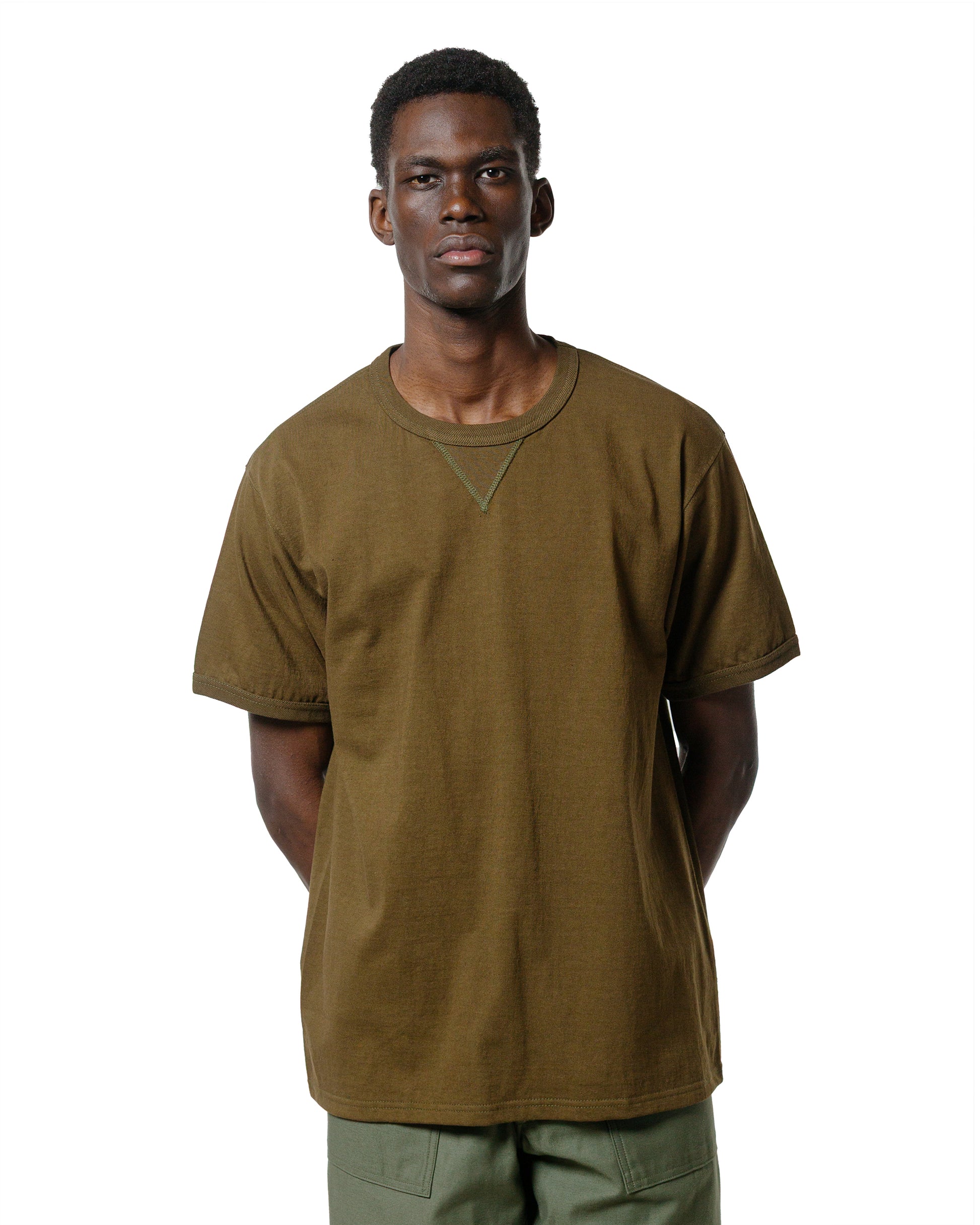 The Real McCoy's MC23020 Gusset Tee Olive
