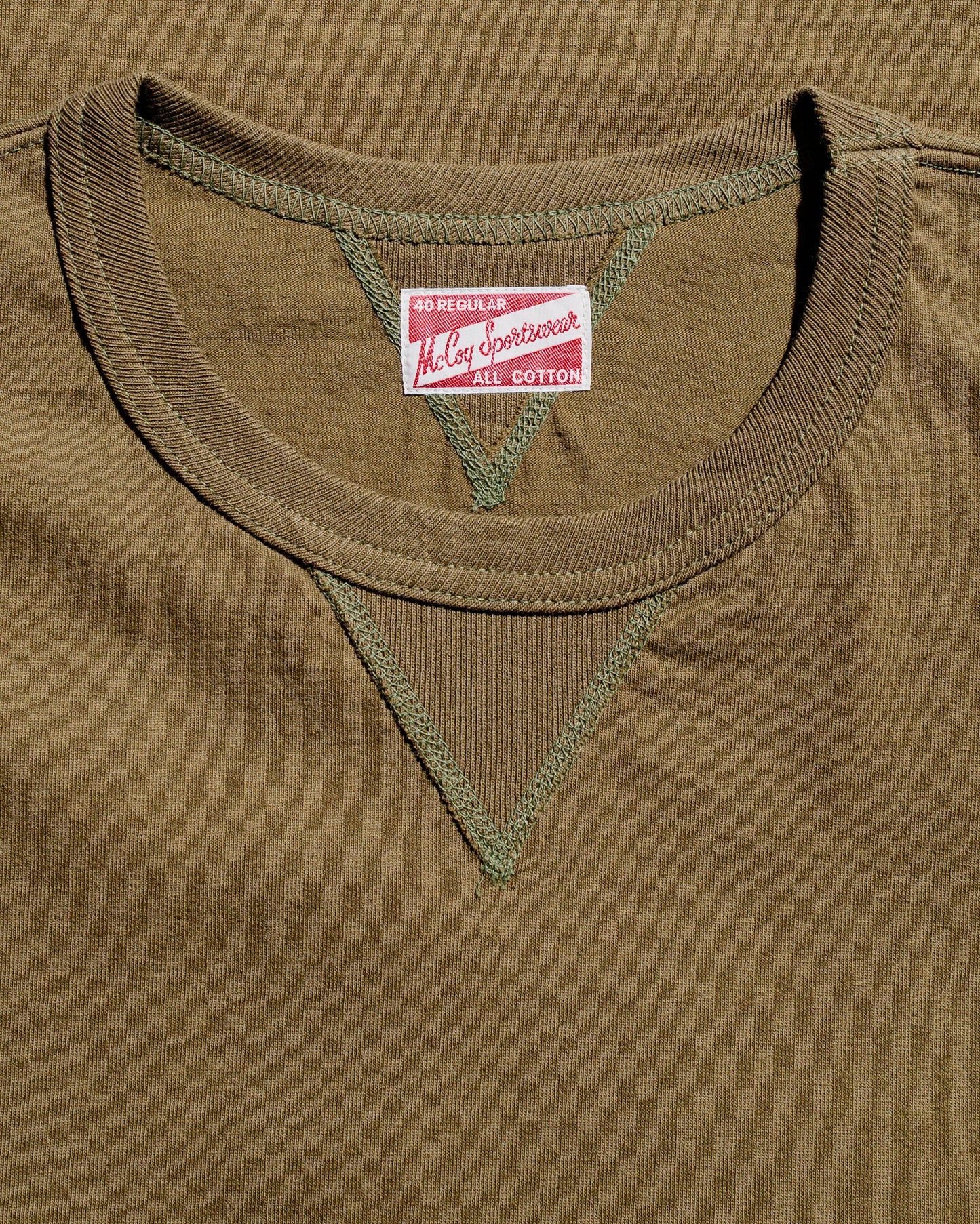 The Real McCoy's MC23020 Gusset Tee Olive