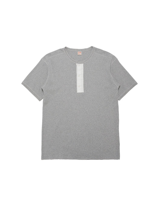 The Real McCoy's MC23022 Union Henley Undershirt S/S Medium Grey