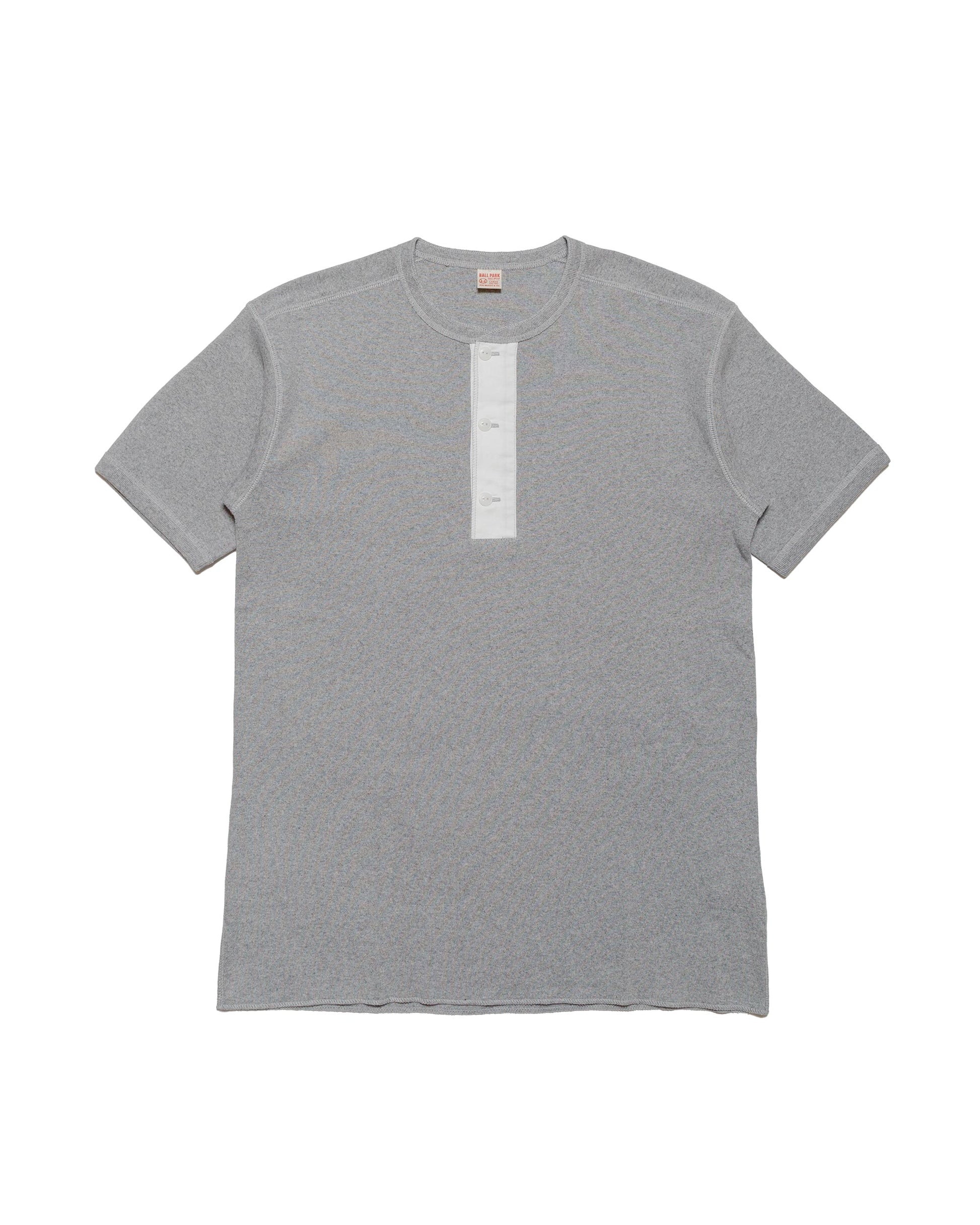 The Real McCoy's MC23022 Union Henley Undershirt S/S Medium Grey