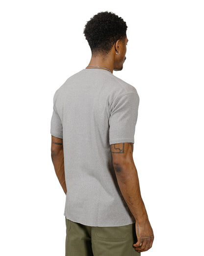 The Real McCoy's MC23022 Union Henley Undershirt S/S Medium Grey model back