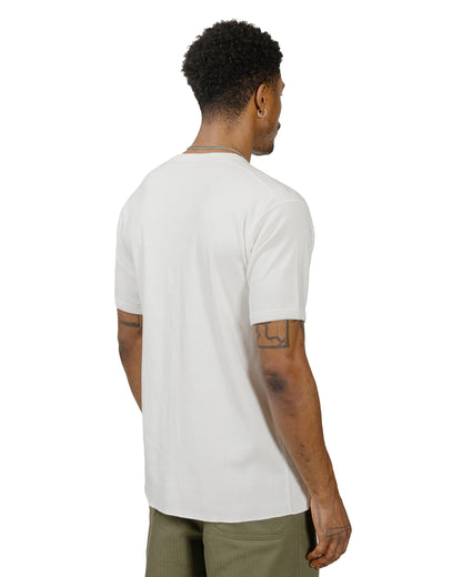 The Real McCoy's MC23022 Union Henley Undershirt S/S White model back