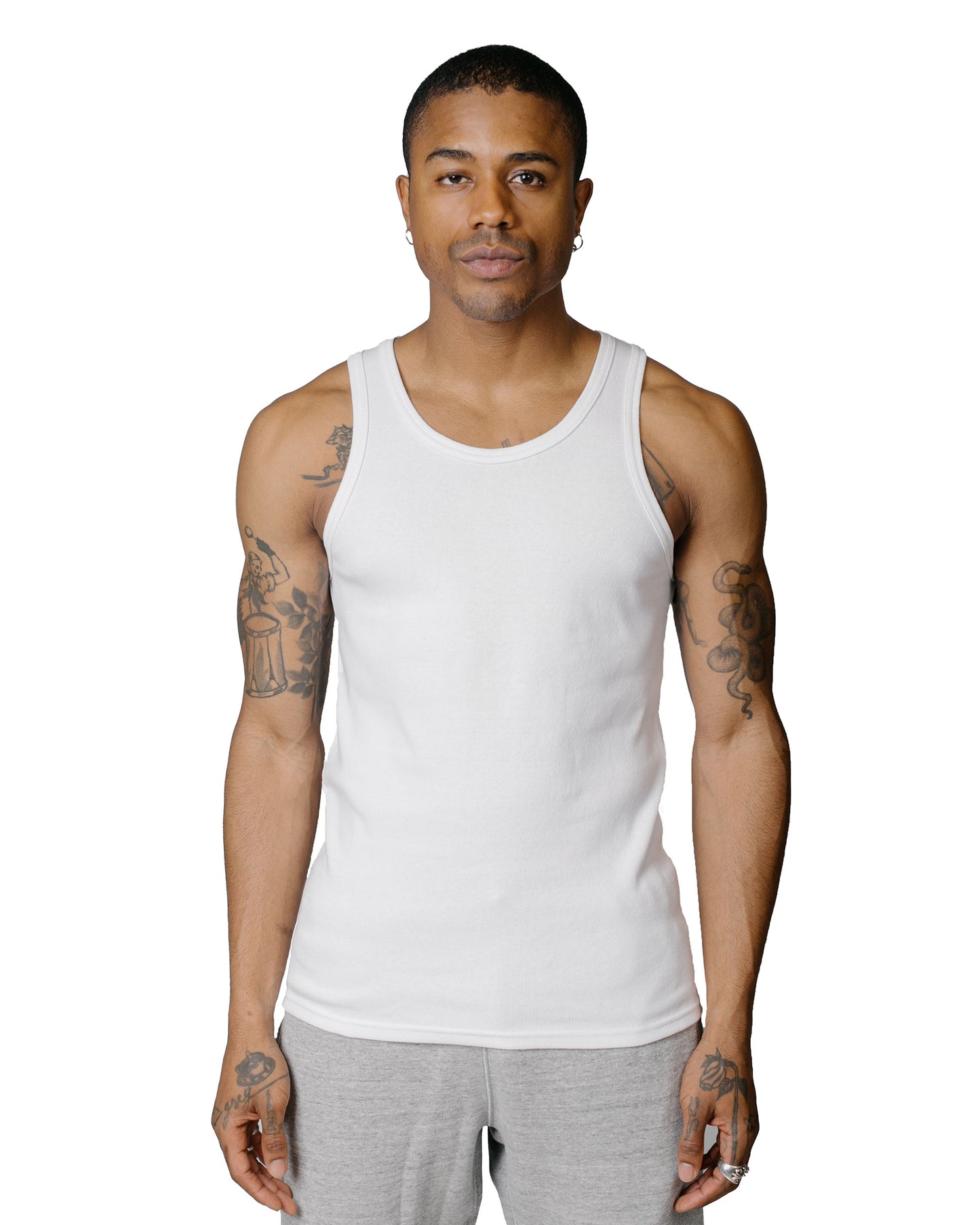 The Real McCoy's MC23025 McCoy's 2pcs Pack Undershirt White model front