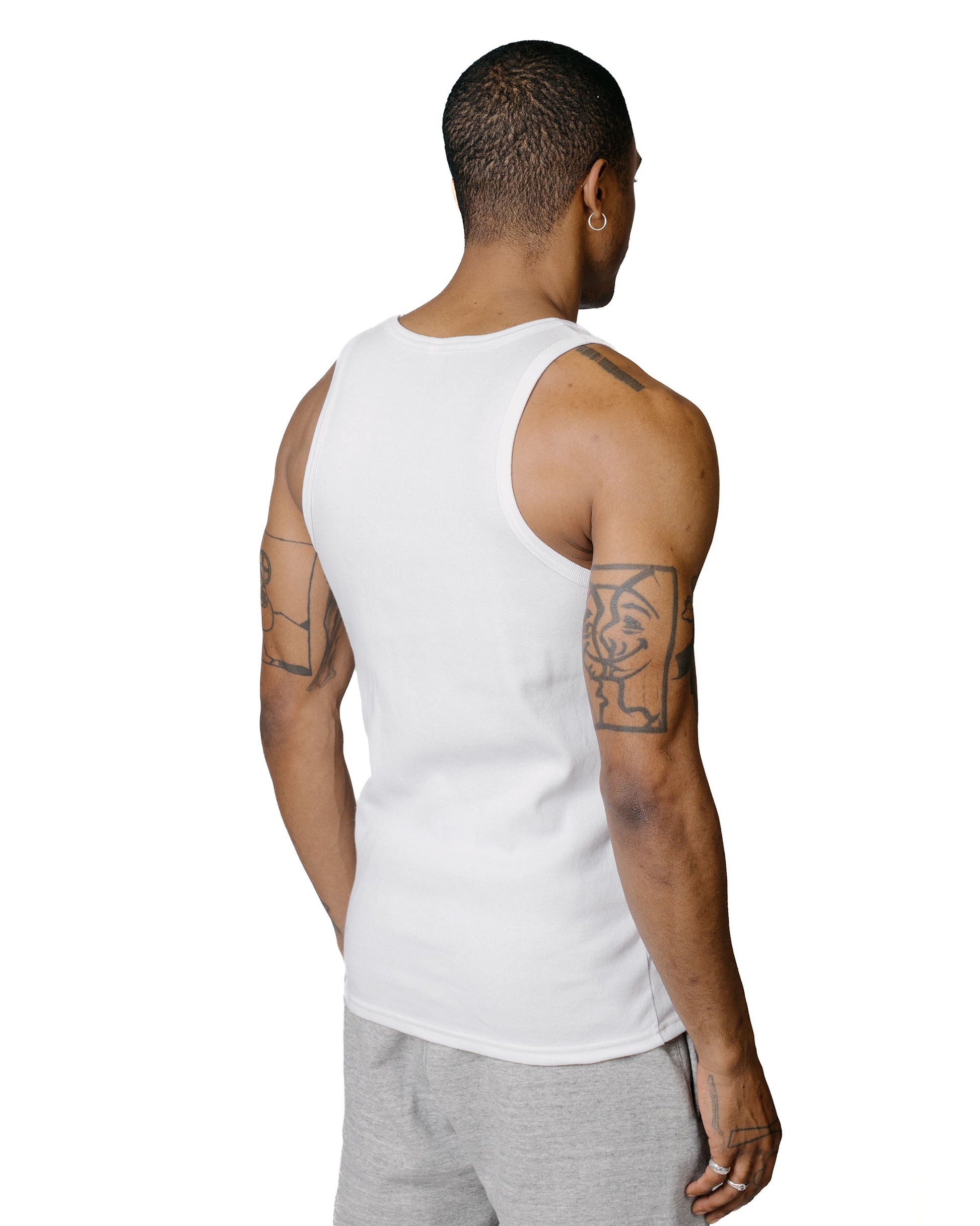 The Real McCoy's MC23025 McCoy's 2pcs Pack Undershirt White model back