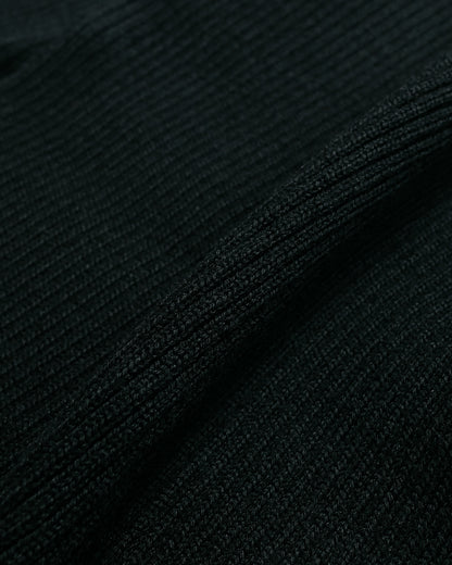 The Real McCoy's MC23104 Sweater, Service Wool Black fabric