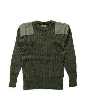The Real McCoy's MC23104 Sweater, Service Wool Olive