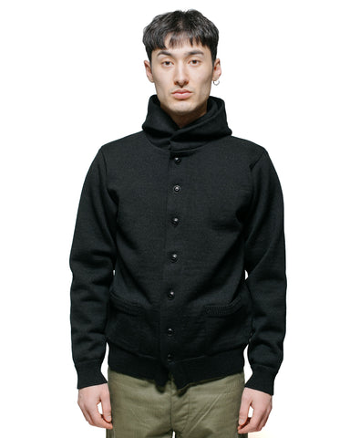 The Real McCoy's MC23107 30s Hooded Knit Sweater Black