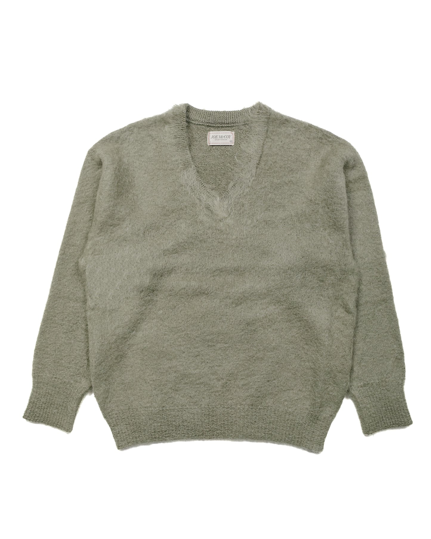 The Real McCoy's MC23109 JM Mohair V-Neck Sweater Mint