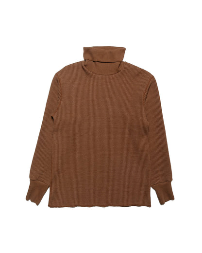 The Real McCoy's MC23110 High Neck Thermal Shirt Brown 