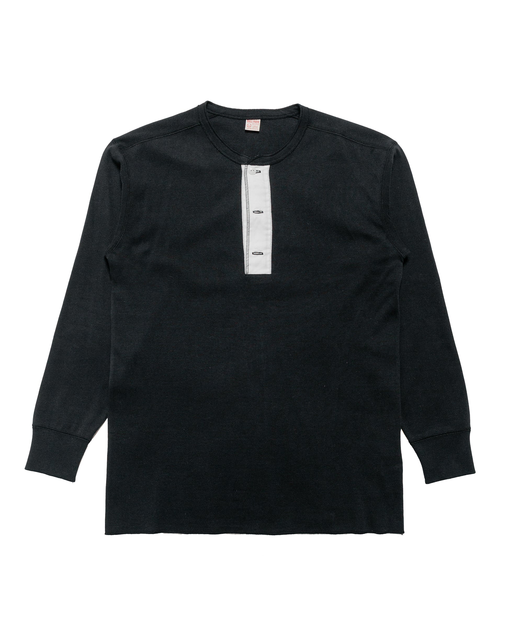 The Real McCoy's MC23111 Union Henley Undershirt LS Black