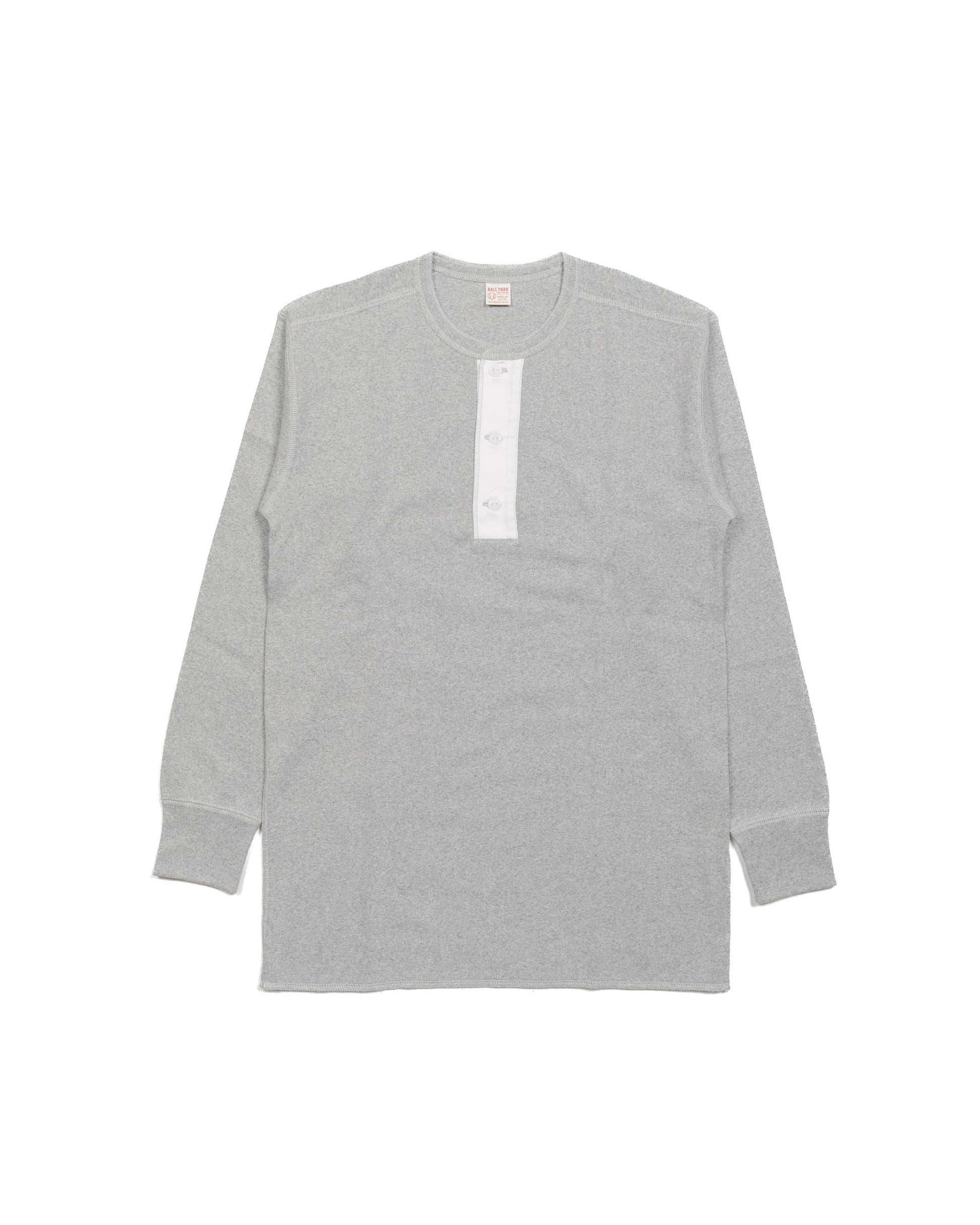 The Real McCoy's MC23111 Union Henley Undershirt LS Grey