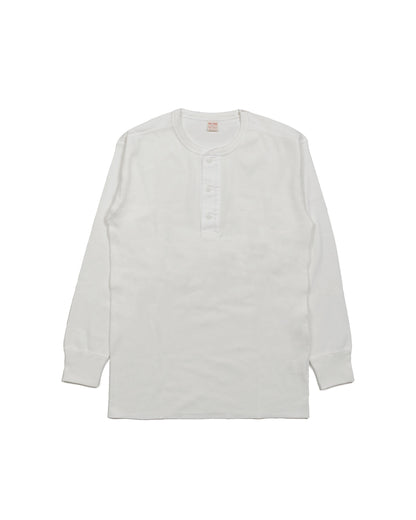 The Real McCoy's MC23111 Union Henley Undershirt LS White