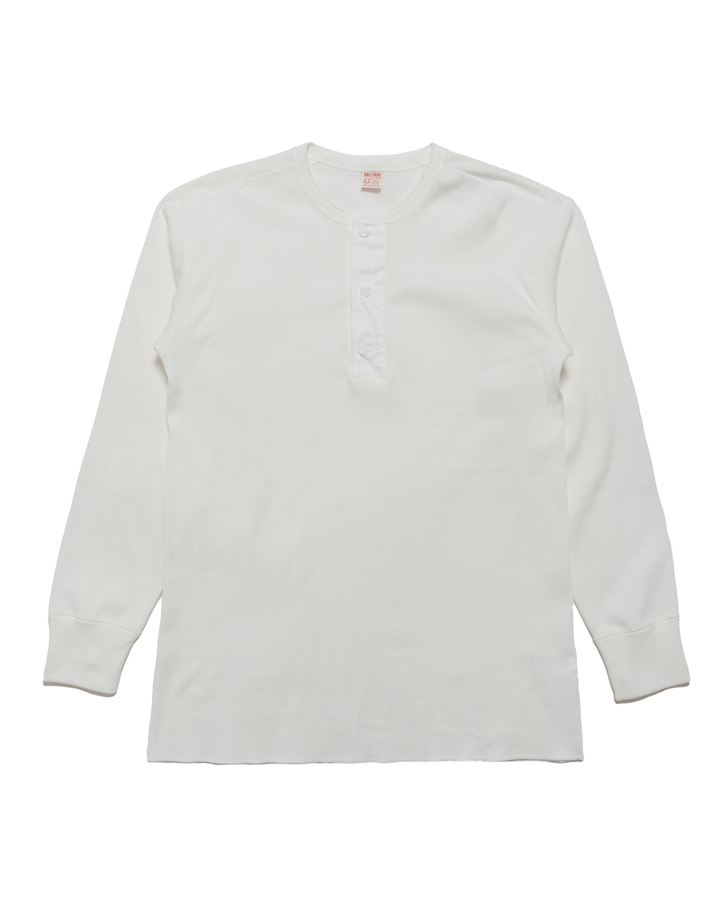 The Real McCoy's MC23111 Union Henley Undershirt LS White