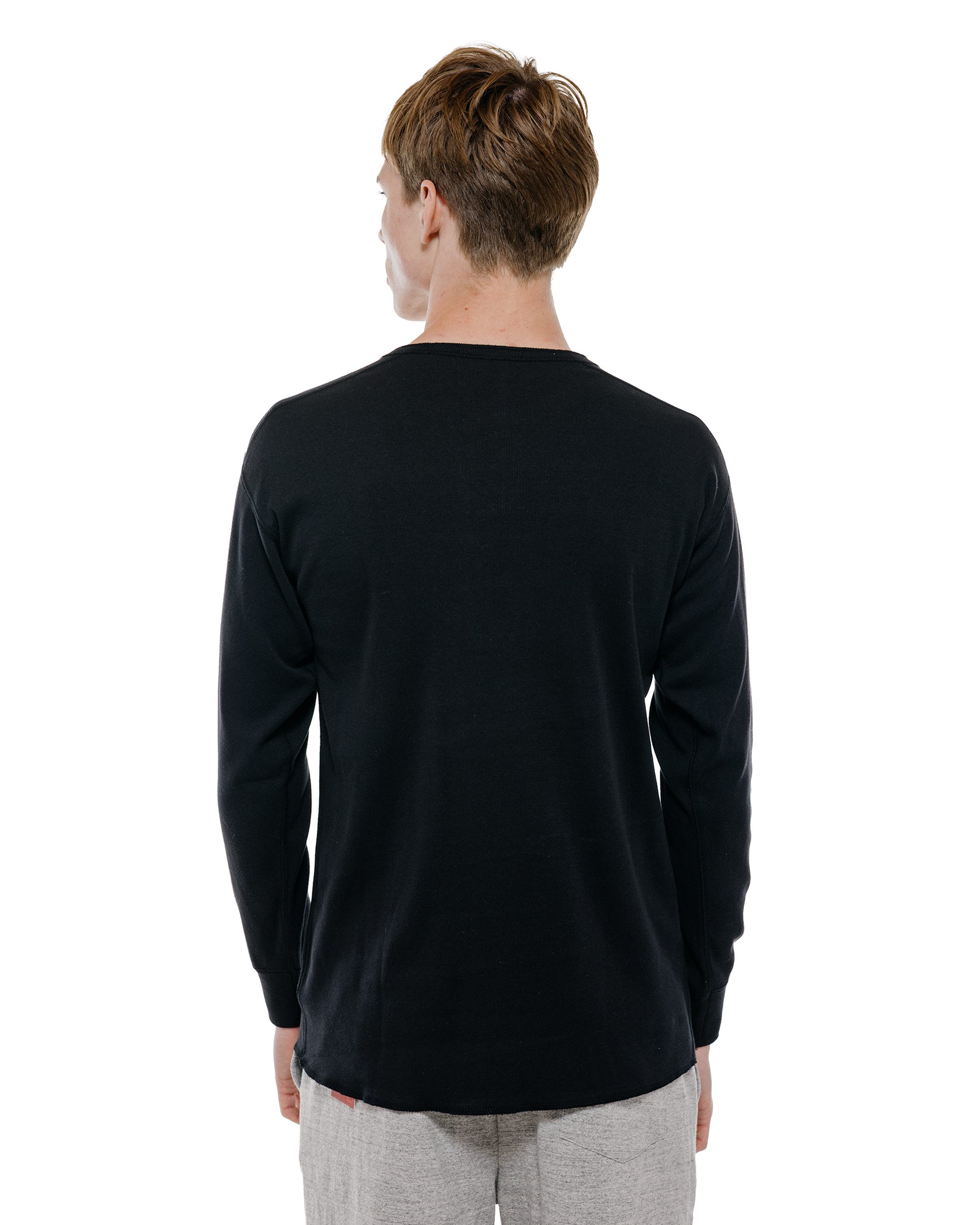The Real McCoy's MC23111 Union Henley Undershirt L/S Black