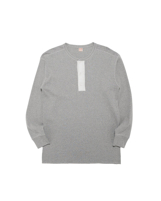 The Real McCoy's MC23111 Union Henley Undershirt L/S Medium Gray