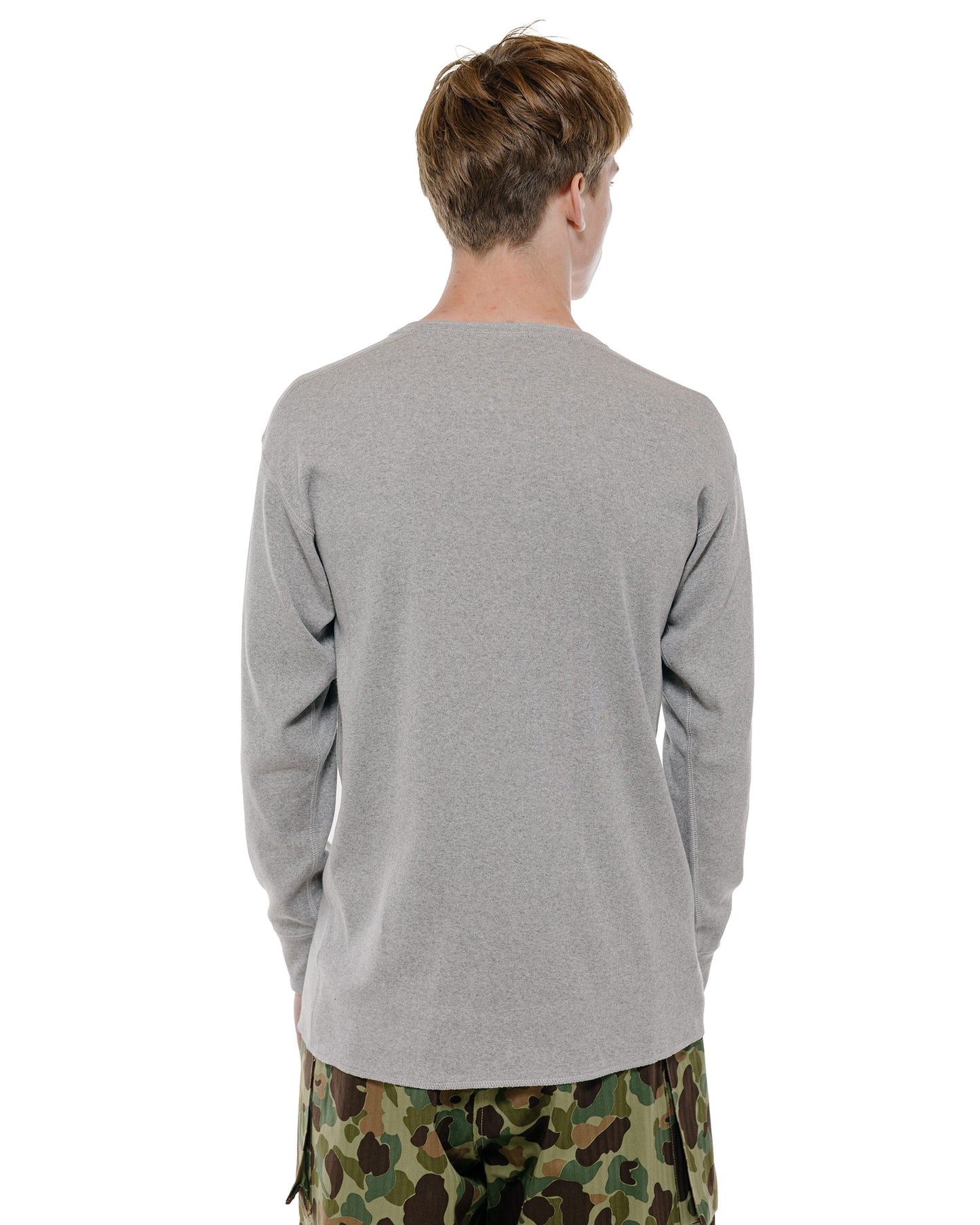 The Real McCoy's MC23111 Union Henley Undershirt L/S Medium Gray