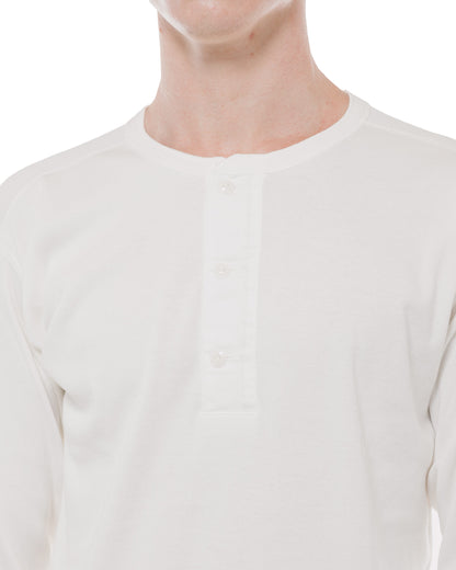 The Real McCoy's MC23111 Union Henley Undershirt L/S White