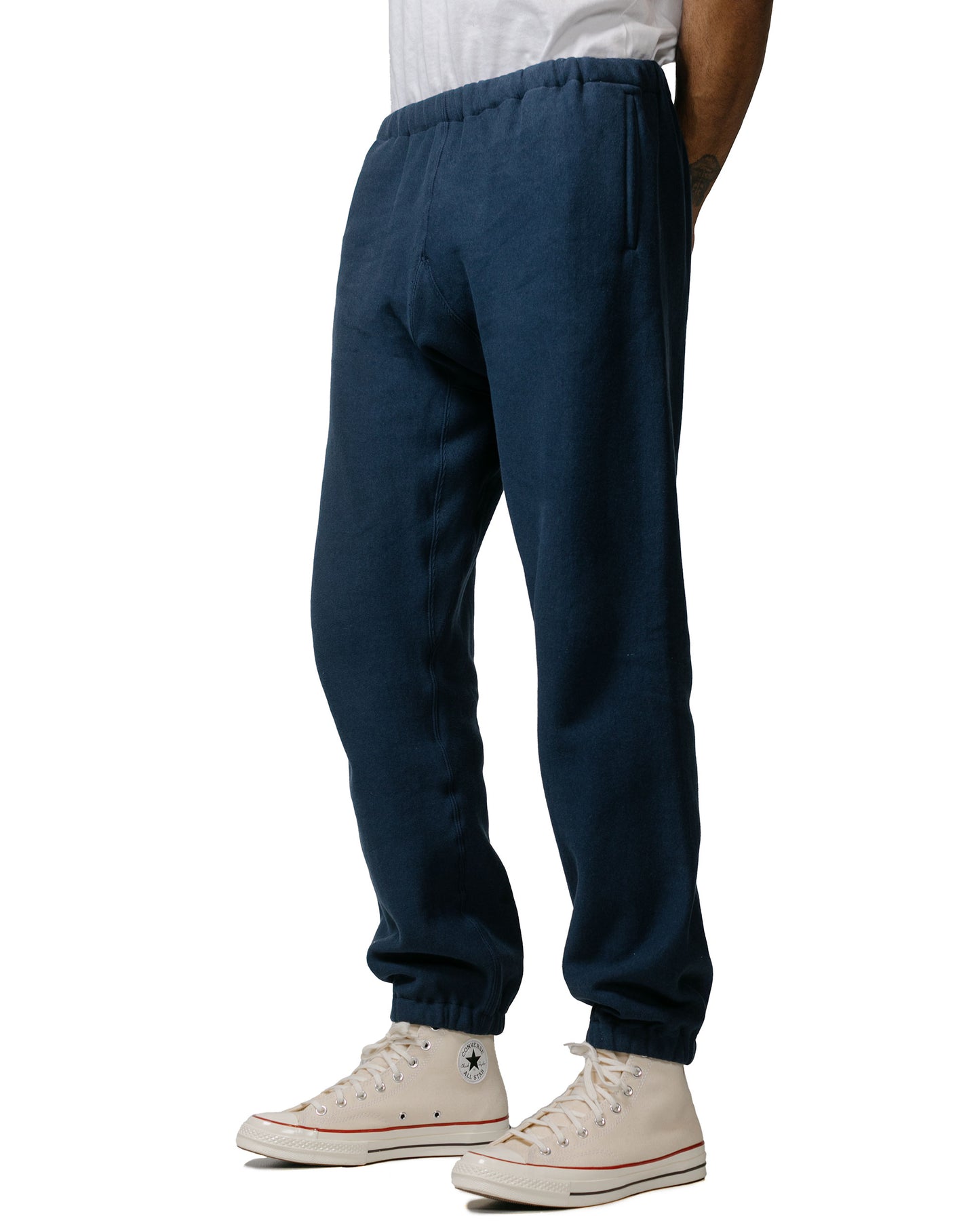 The Real McCoy's MC23203 Military Sweatpants / Plain Navy model front