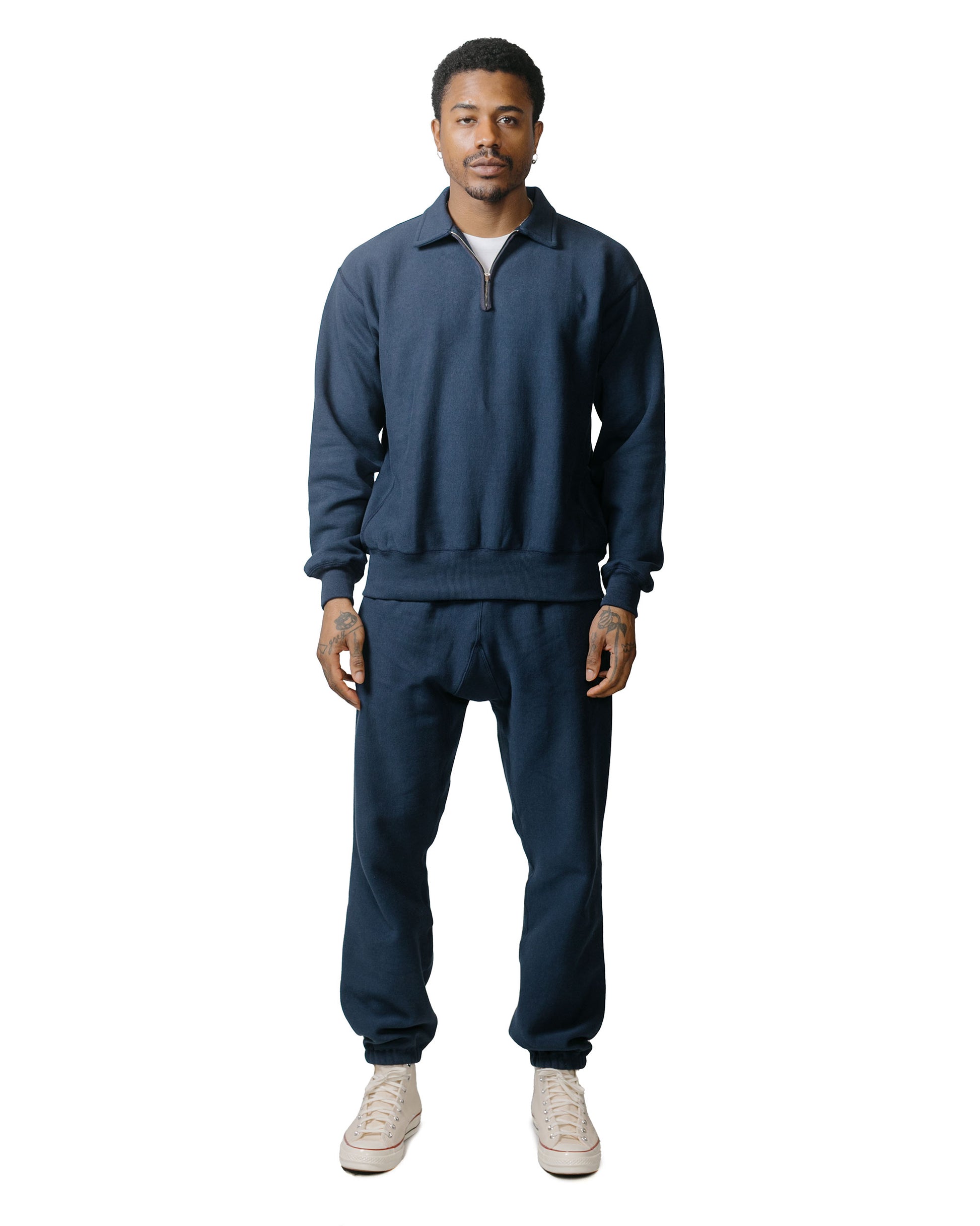 The Real McCoy's MC23203 Military Sweatpants / Plain Navy model full