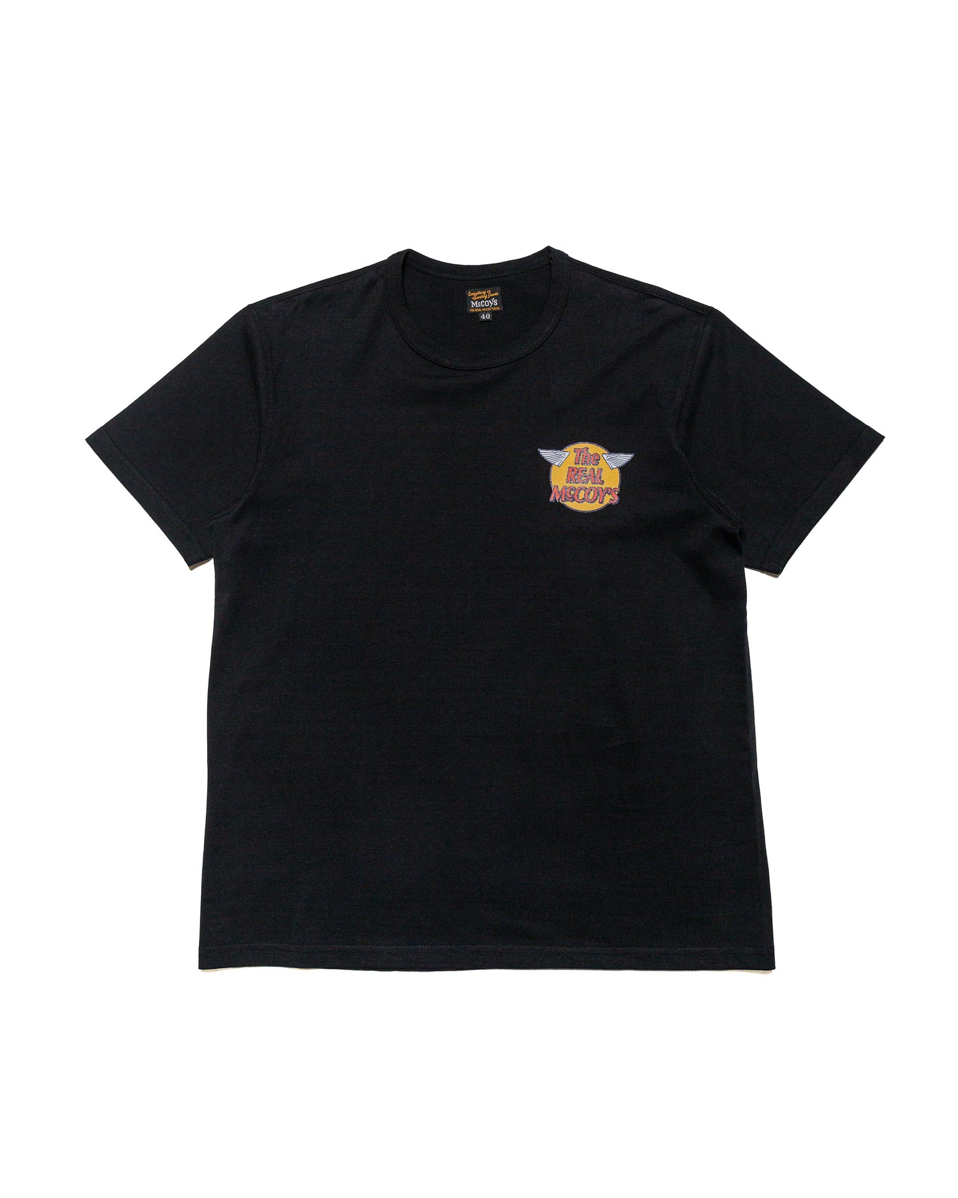 The Real McCoy's MC24004 The Real McCoy's Logo Tee S/S Black