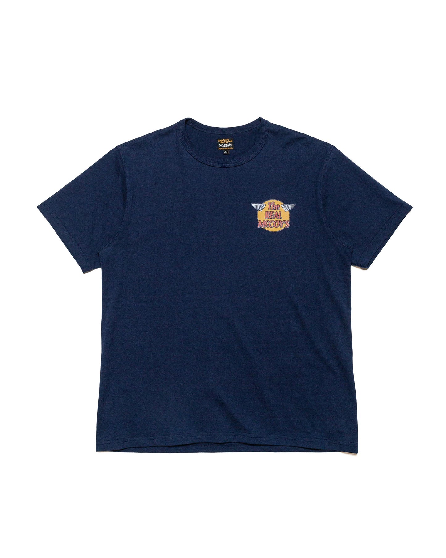 The Real McCoy's MC24004 The Real McCoy's Logo Tee S/S Navy