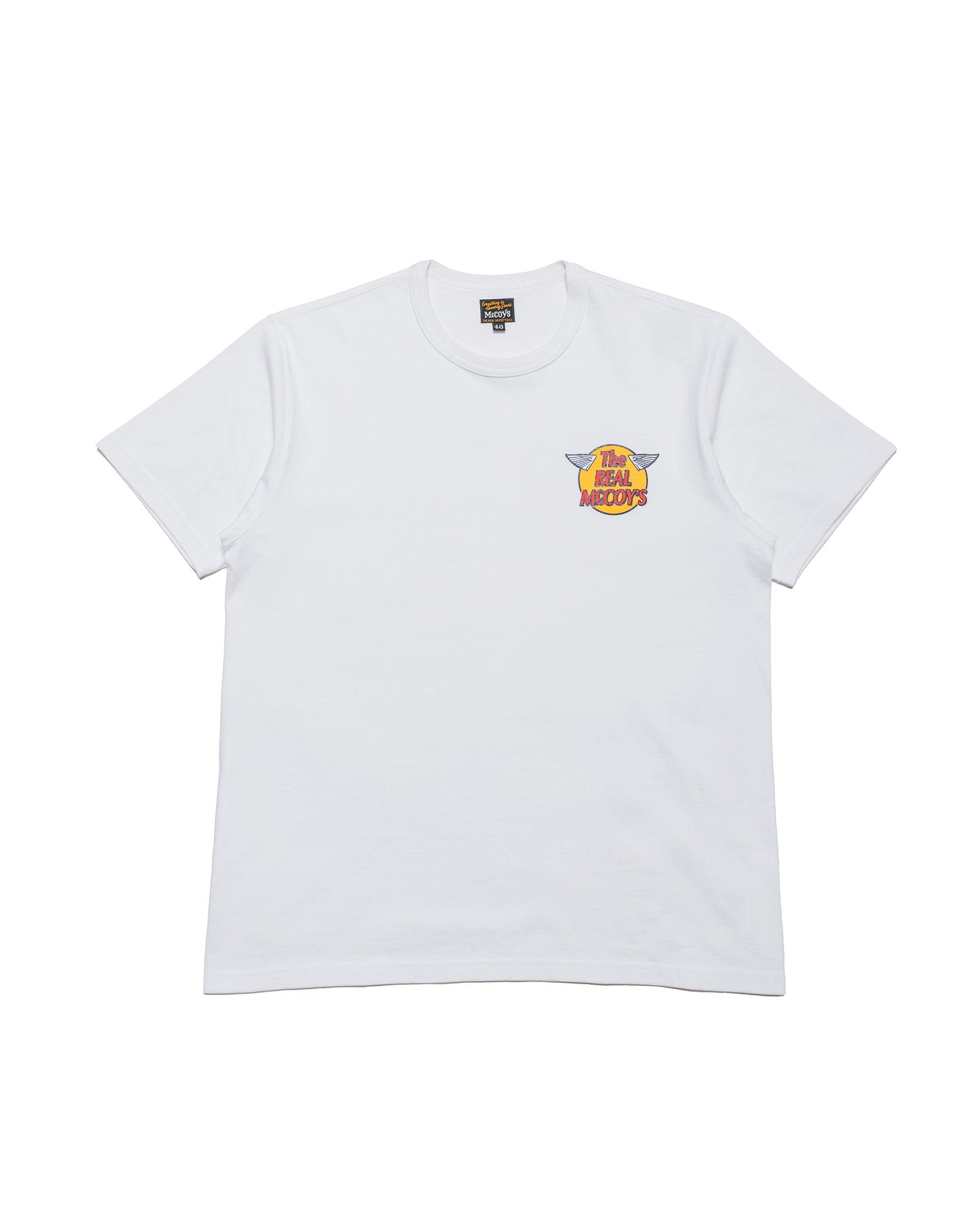 The Real McCoy's MC24004 The Real McCoy's Logo Tee S/S White