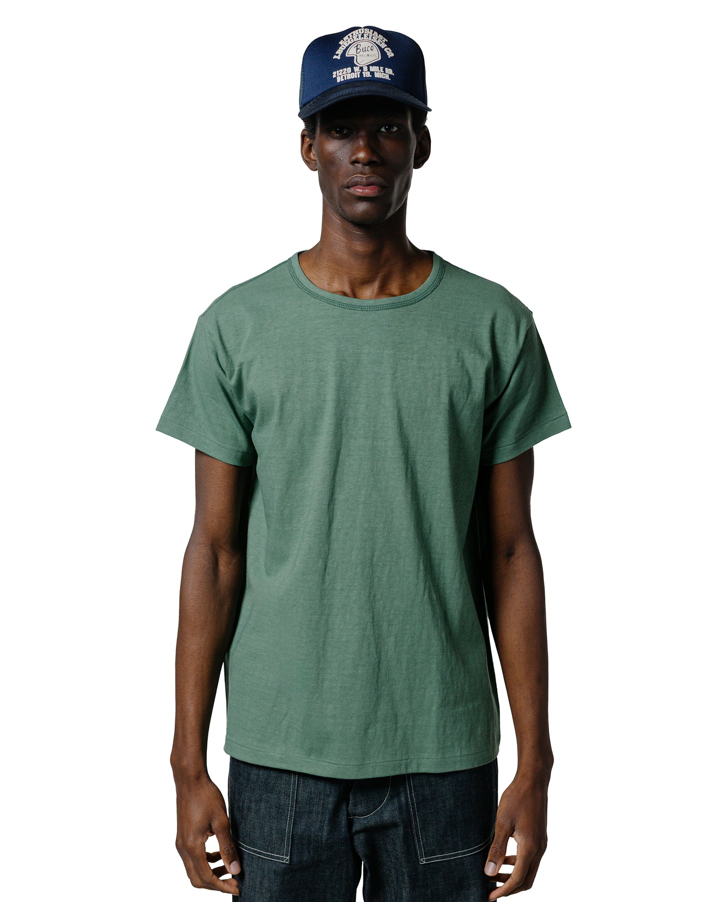 The Real McCoy's MC24014 Undershirt, Cotton, Summer Green