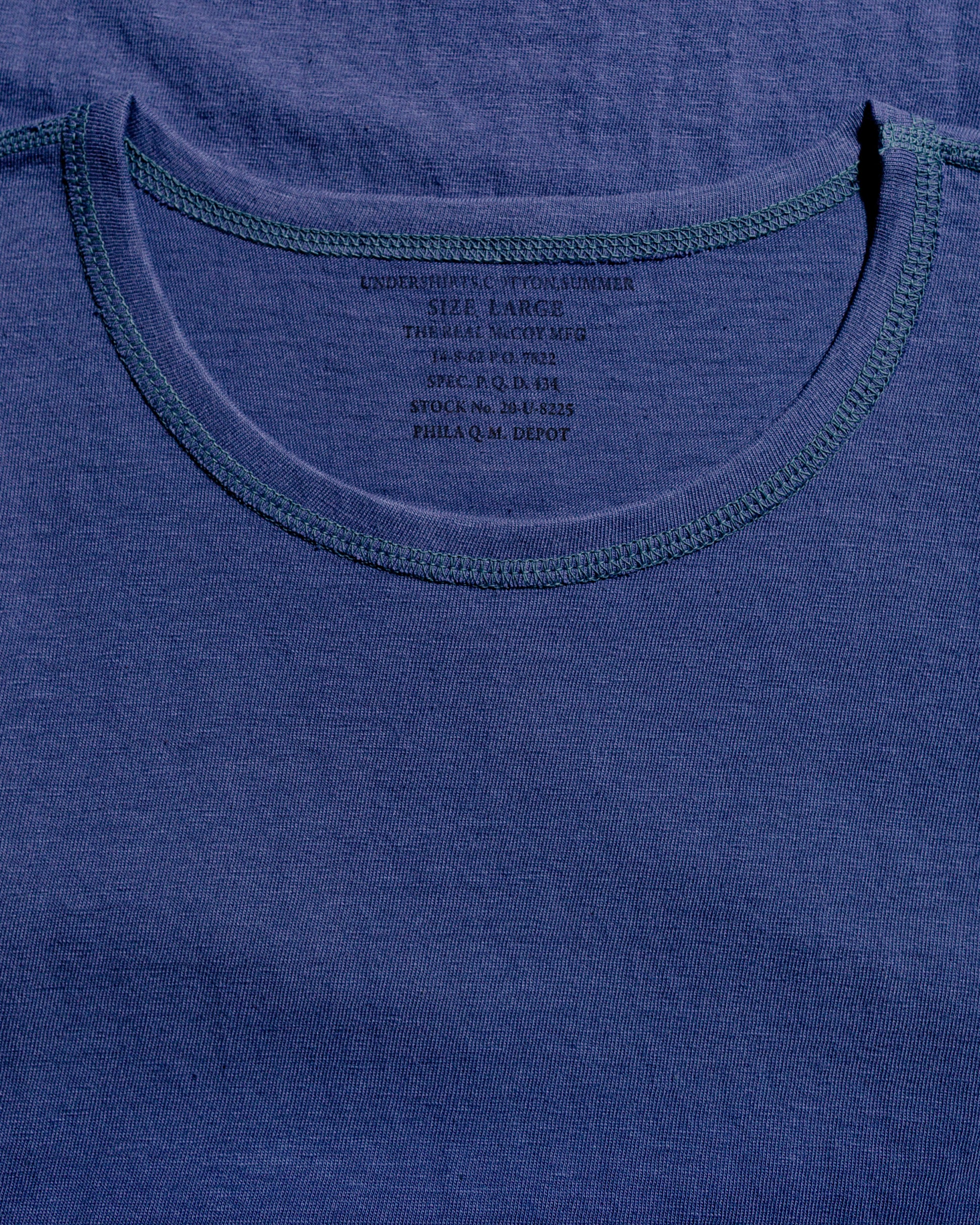 The Real McCoy's MC24014 Undershirt, Cotton, Summer MQ Navy