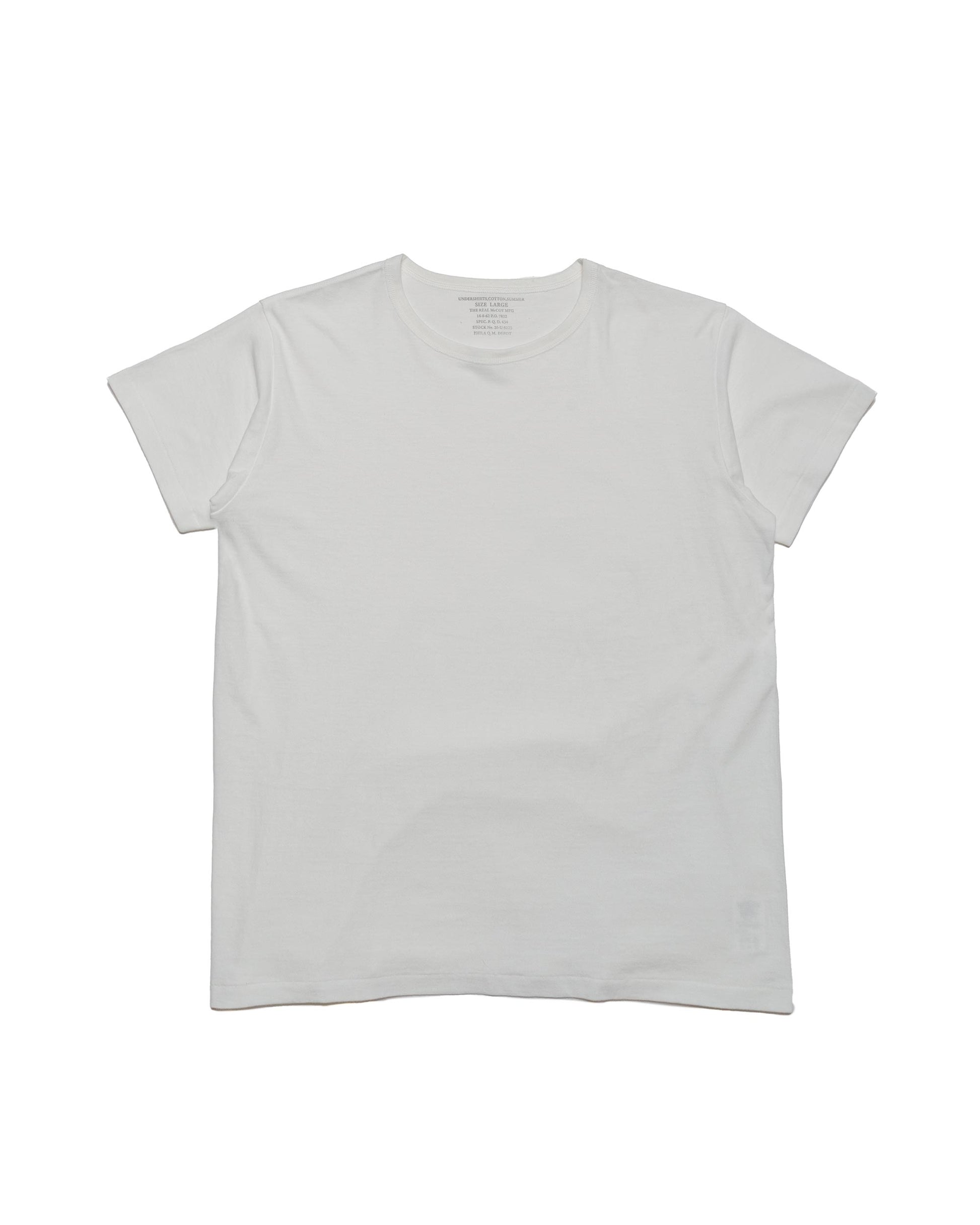 The Real McCoy's MC24014 Undershirt, Cotton, Summer White