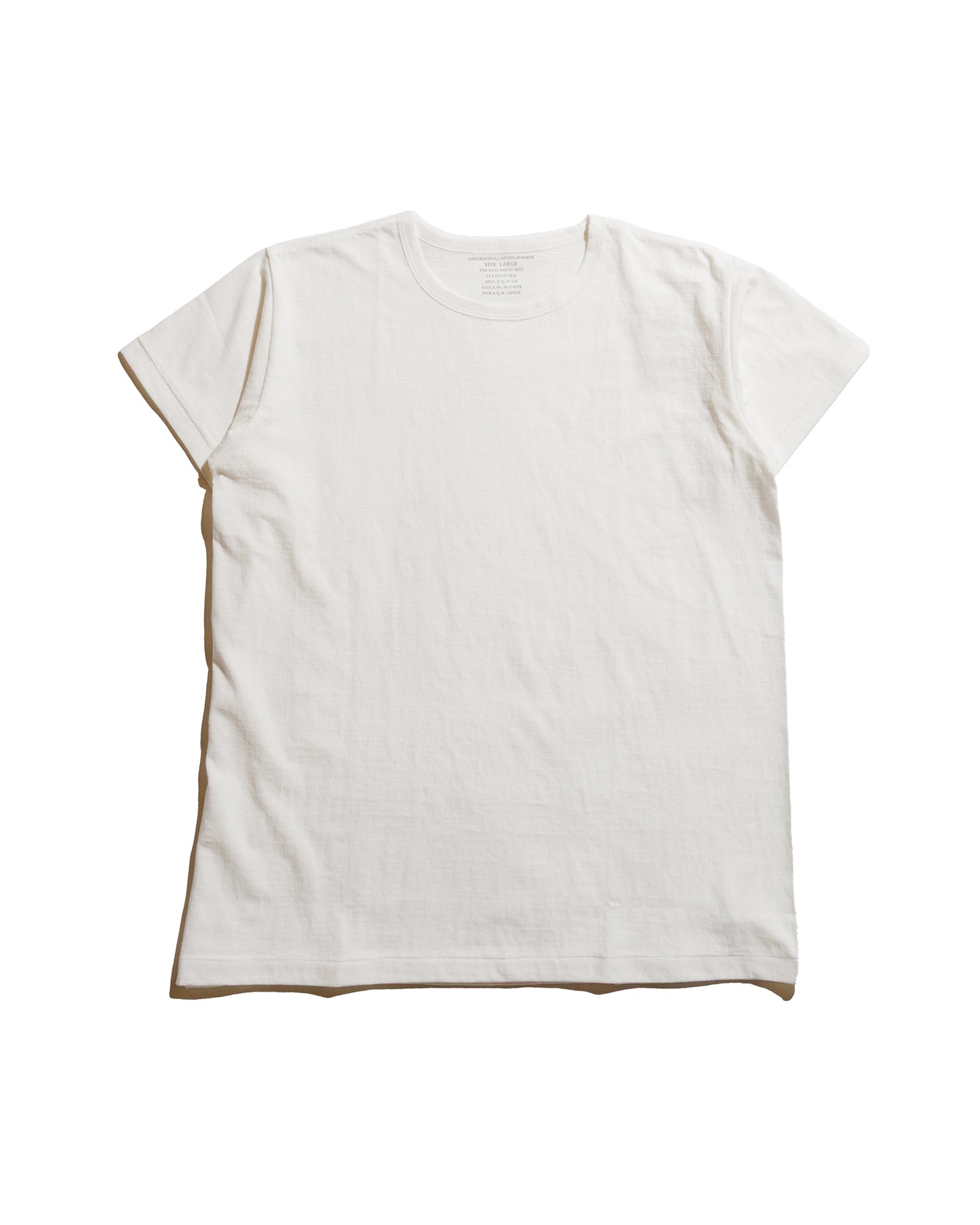 The Real McCoy's MC24014 Undershirt, Cotton, Summer White