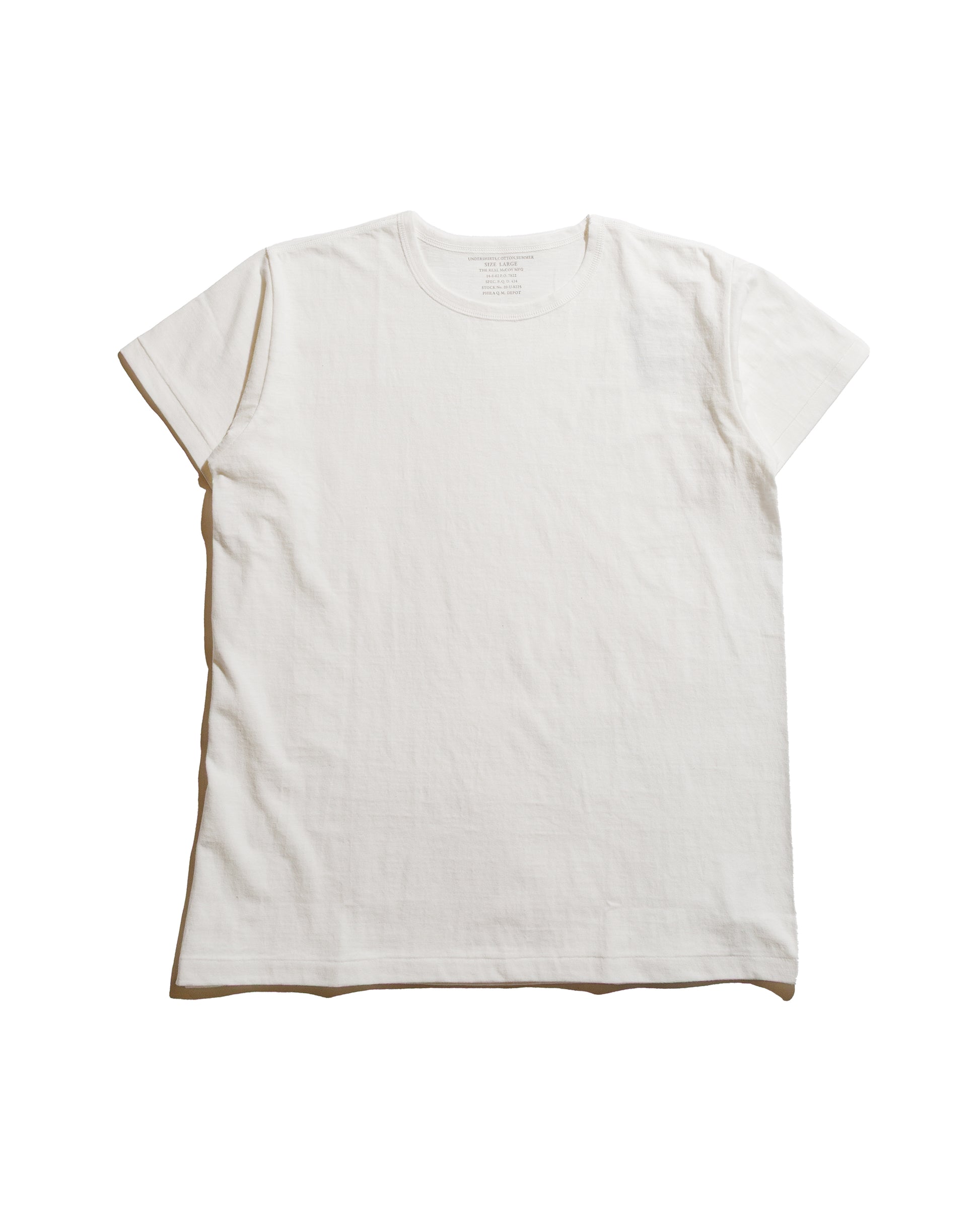 The Real McCoy's MC24014 Undershirt, Cotton, Summer White