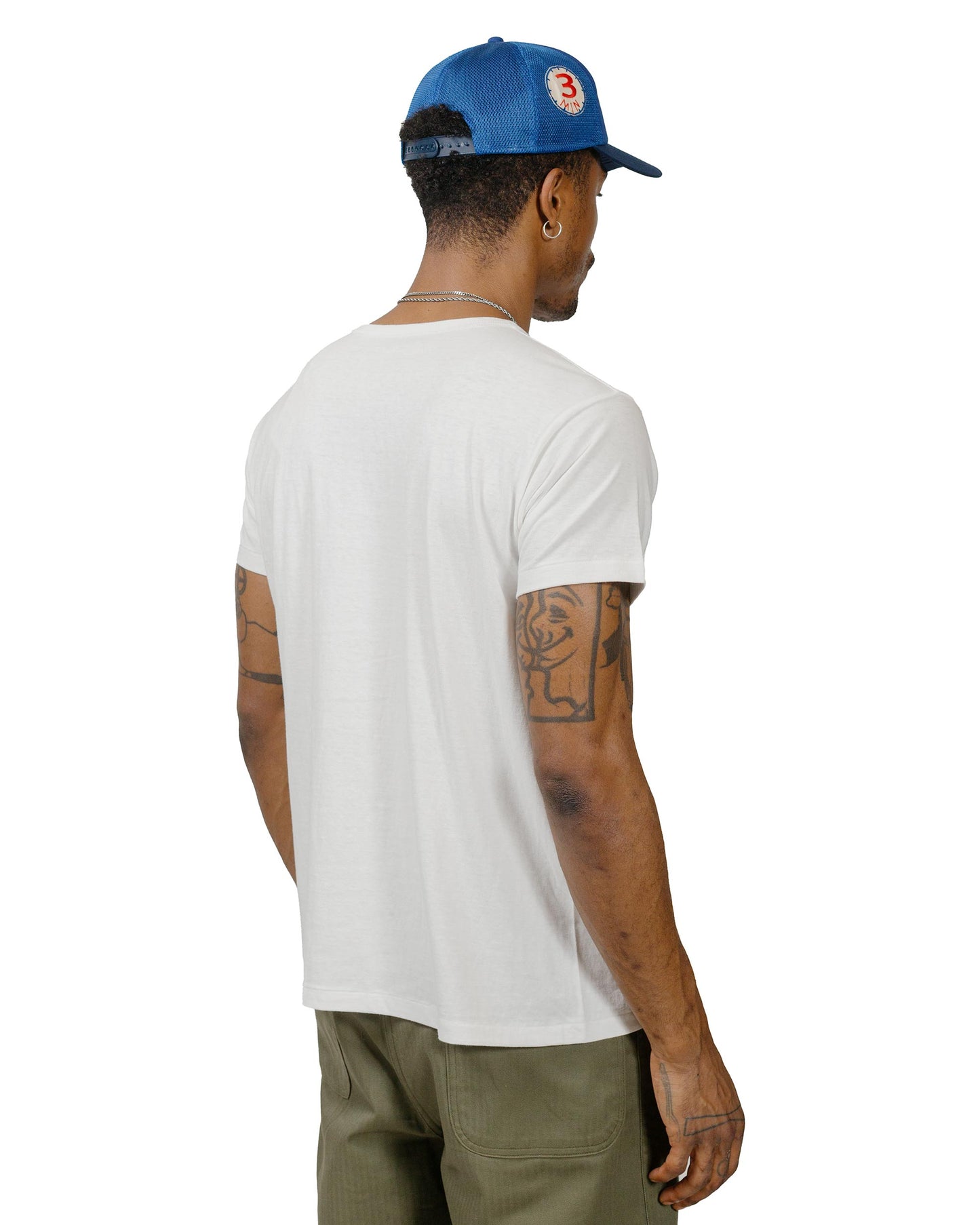 The Real McCoy's MC24014 Undershirt, Cotton, Summer White model back