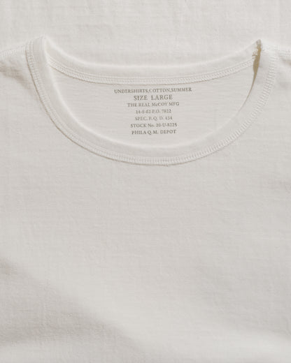 The Real McCoy's MC24014 Undershirt, Cotton, Summer White