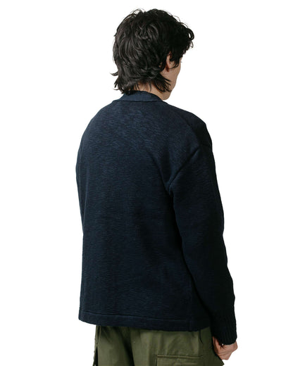 The Real McCoy's MC24016 Cotton Summer Cardigan Ink Blue model back