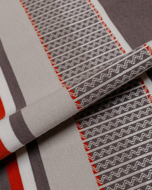 The Real McCoy's MC24017 Jacquard Knit Stripe Tee Gray fabric