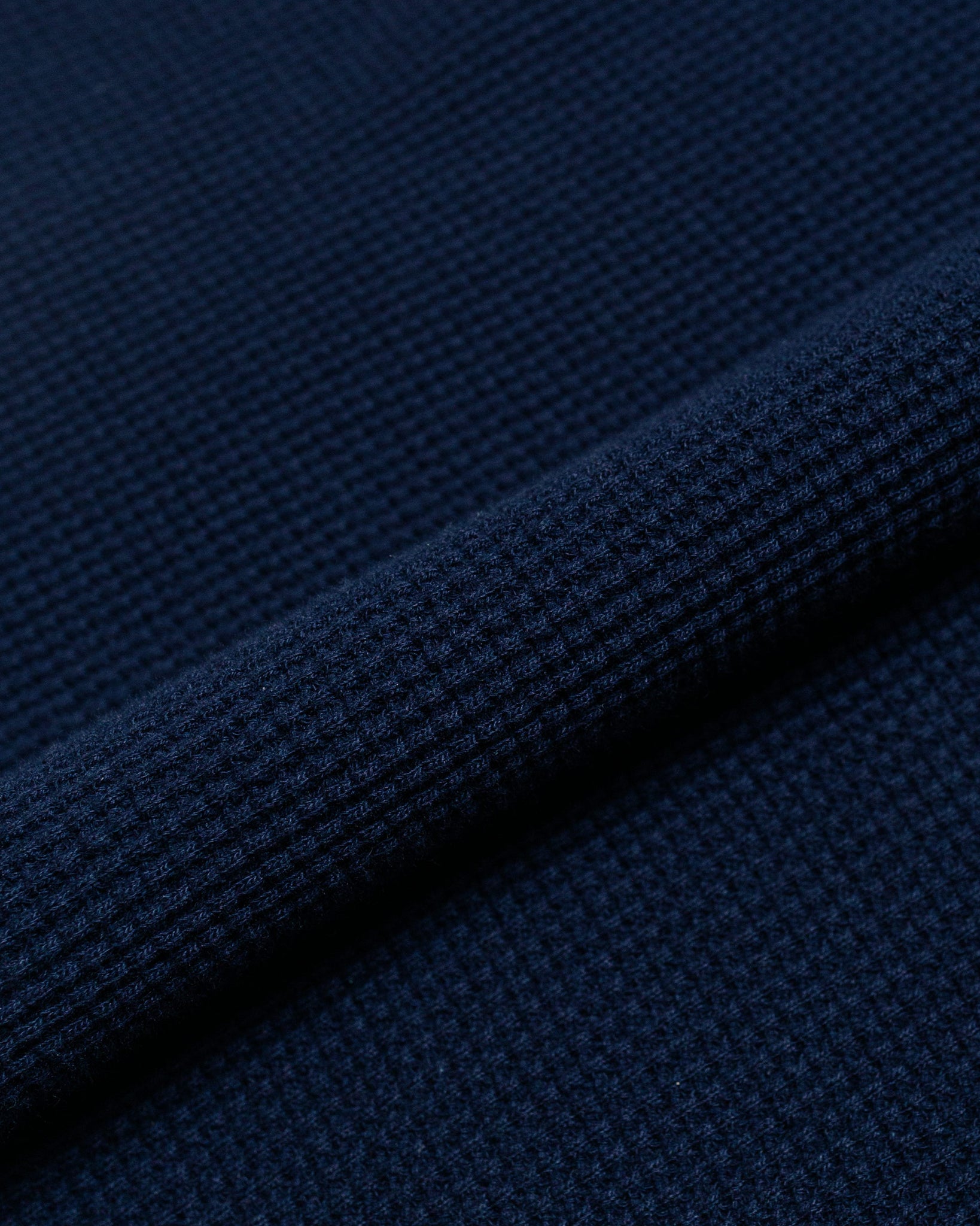 The Real McCoy's MC24018 Waffle Thermal Shirt SS Navy fabric