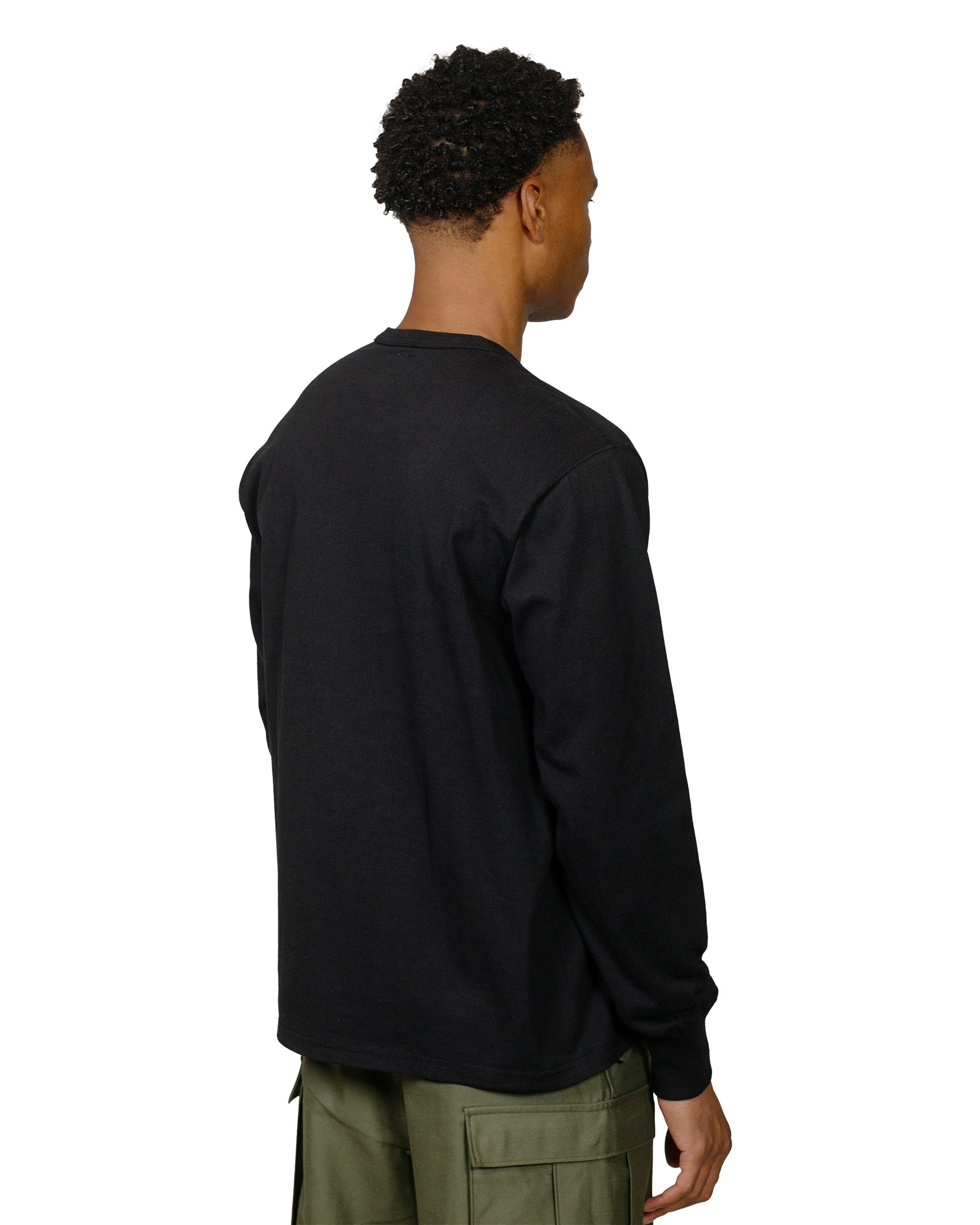 The Real McCoy's MC24019 Pocket Tee LS Black model back