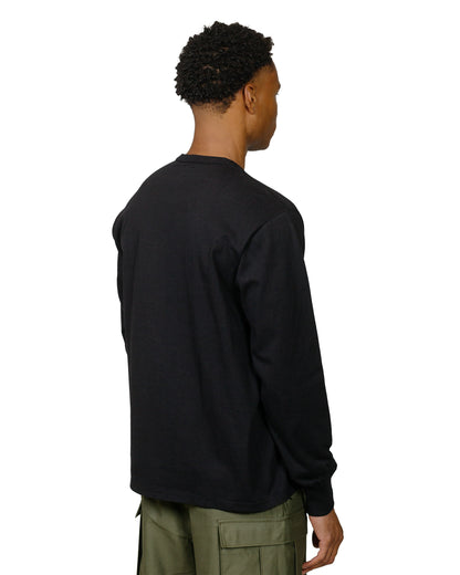 The Real McCoy's MC24019 Pocket Tee LS Black model back