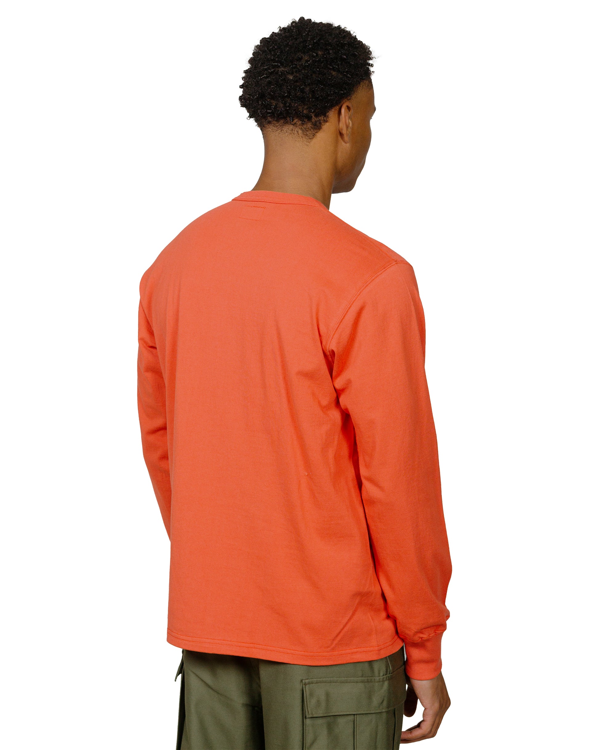 The Real McCoy's MC24019 Pocket Tee LS Scarlet model back