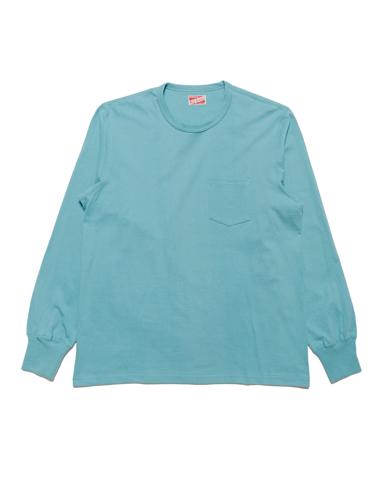 The Real McCoy's MC24019 Pocket Tee LS Teal