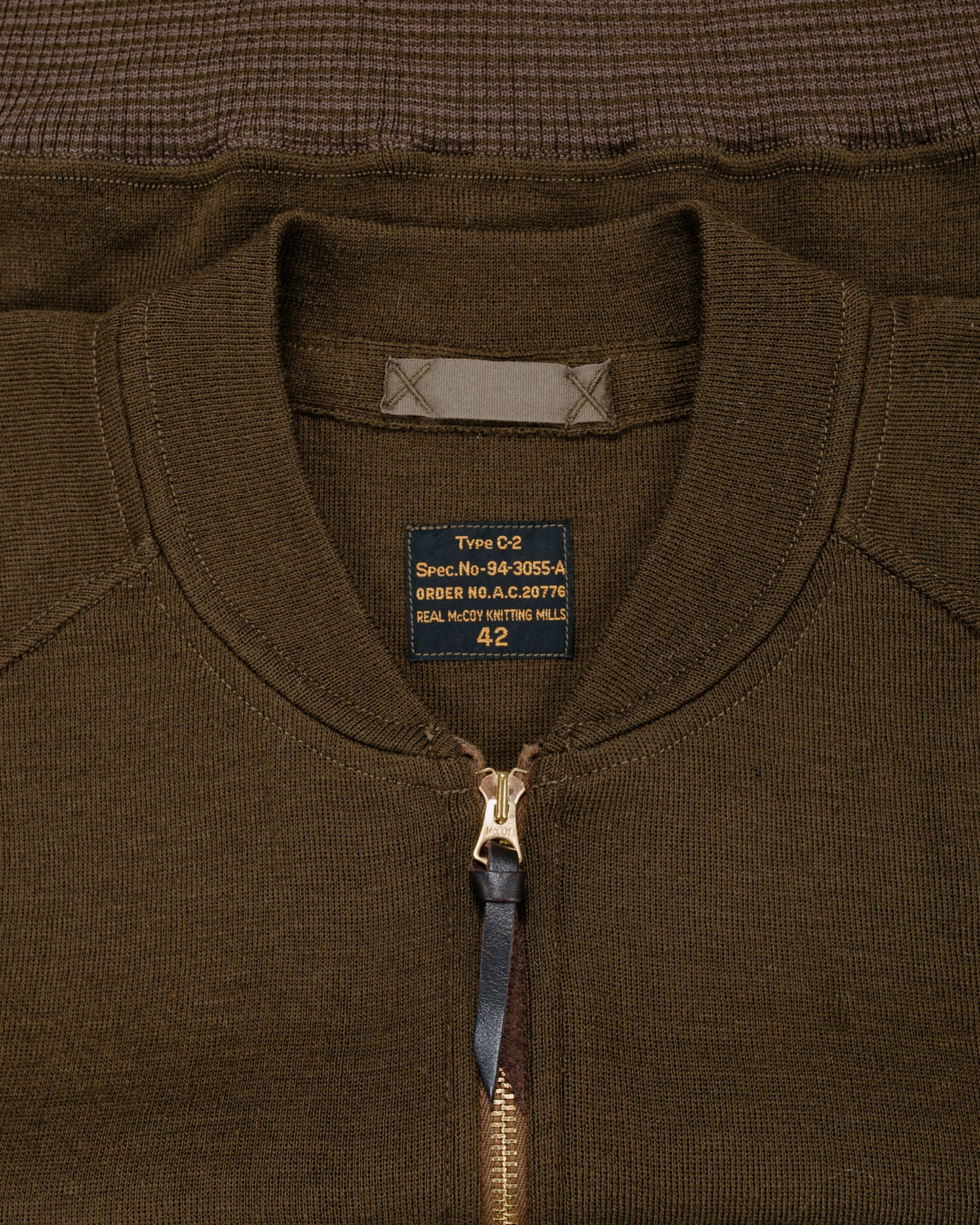 The Real McCoy's MC24105 Vest, Flying Winter, Type C-2 Olive